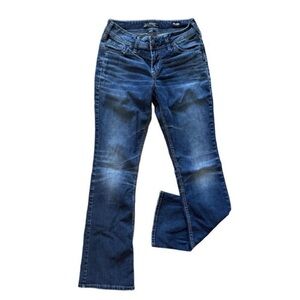 SILVER JEANS CO✨ Suki Mid-Rise Bootcut Jeans 👖 Embroidered Flap Pockets Sz 28